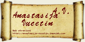 Anastasija Vučetin vizit kartica